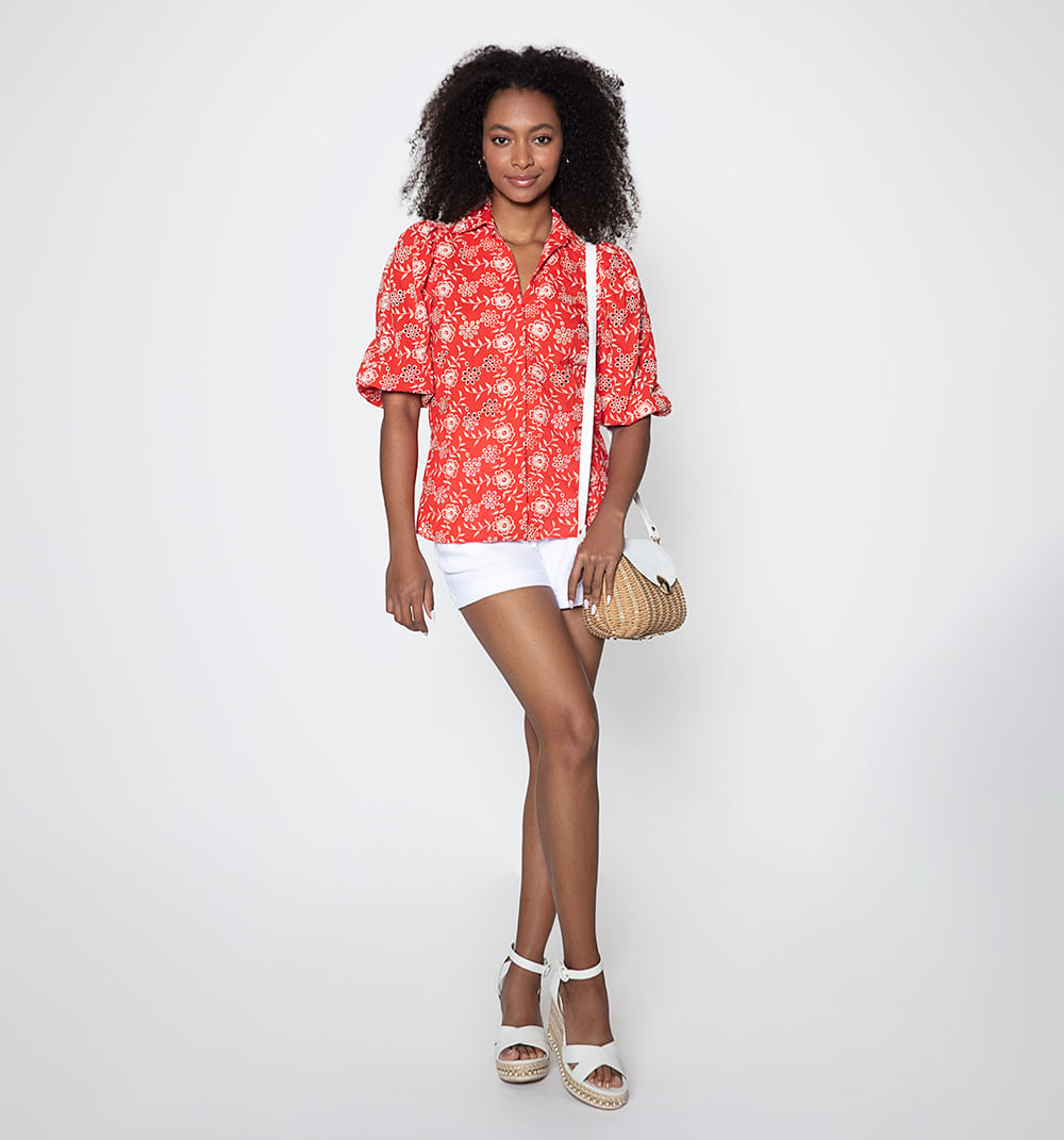 Blusa camisera manga corta