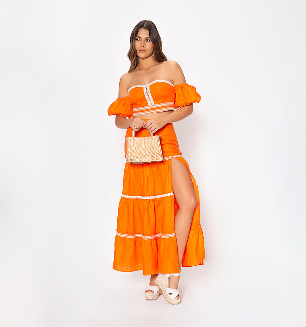 Conjunto falda y crop costa