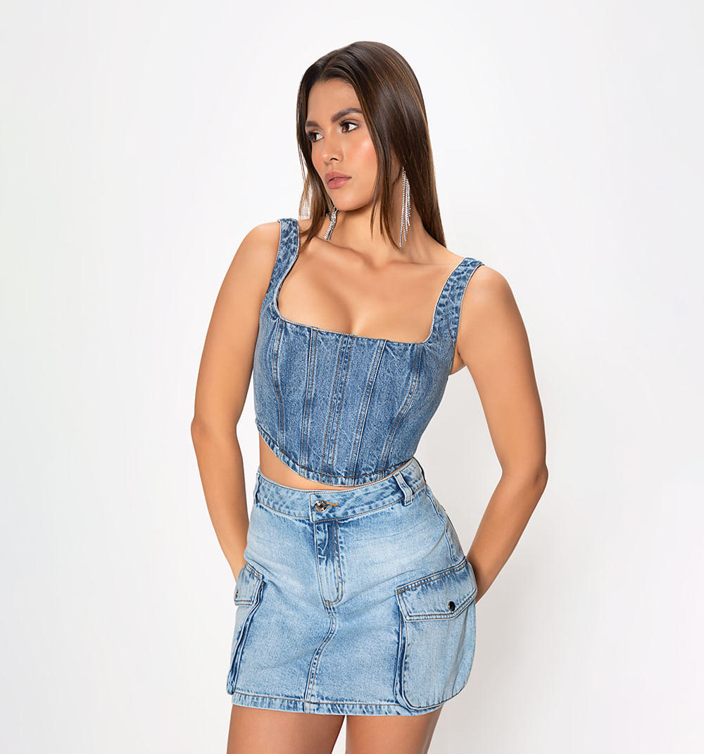 Blusa sisa crop, copas, cortes