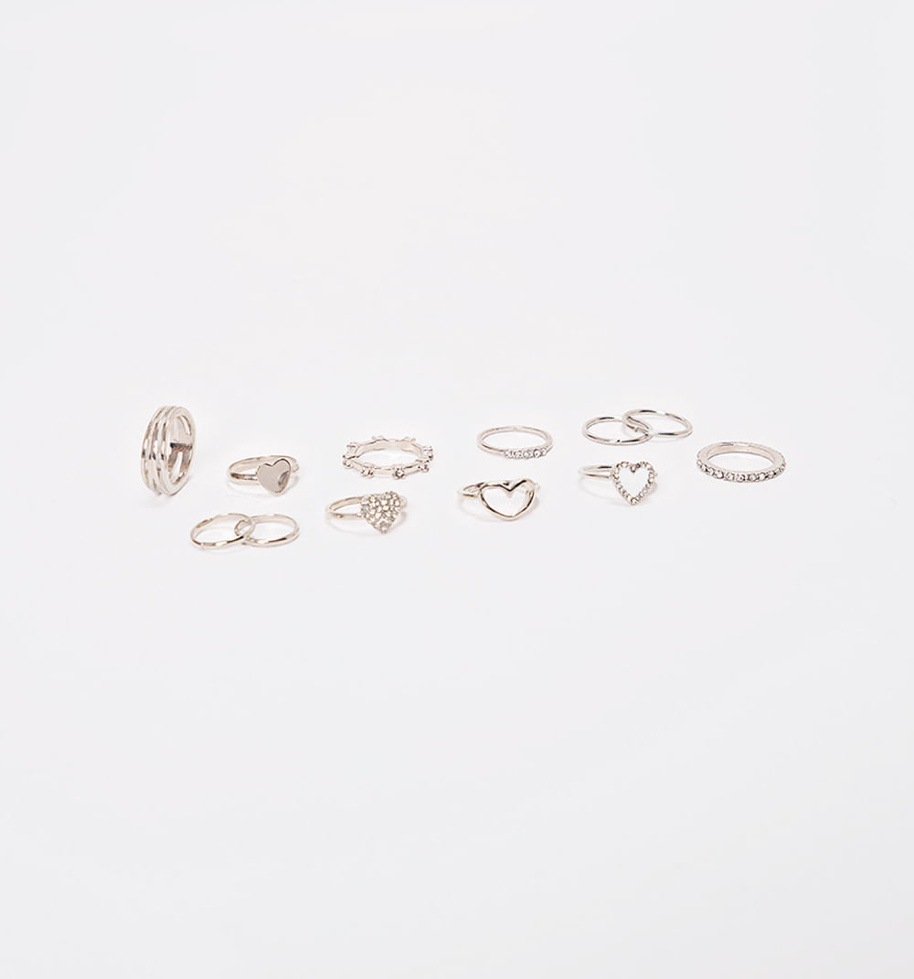 Set anillos corazon