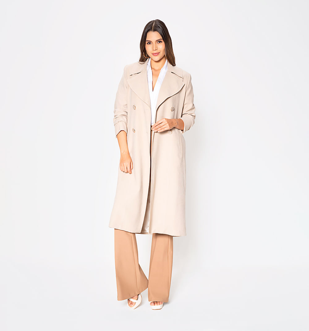 Gaban manga larga con solapa