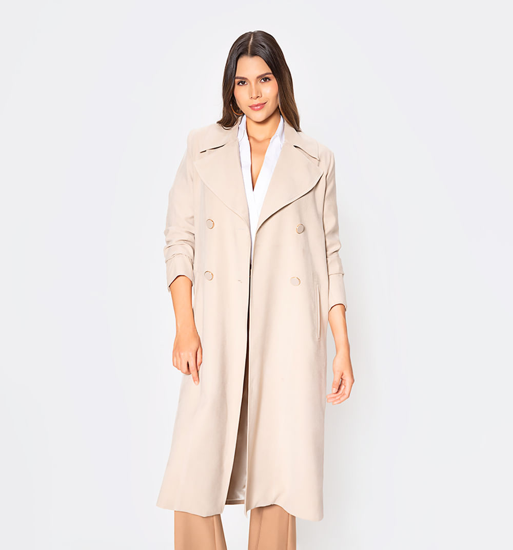 Gaban manga larga con solapa