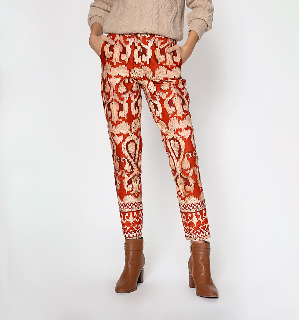 Pantalon chino tiro alto