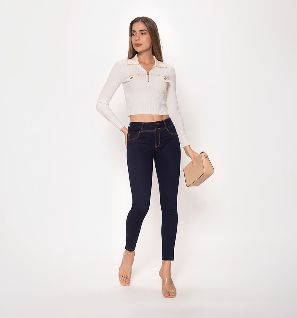 Jean ultra slim, tiro medio, crawford li