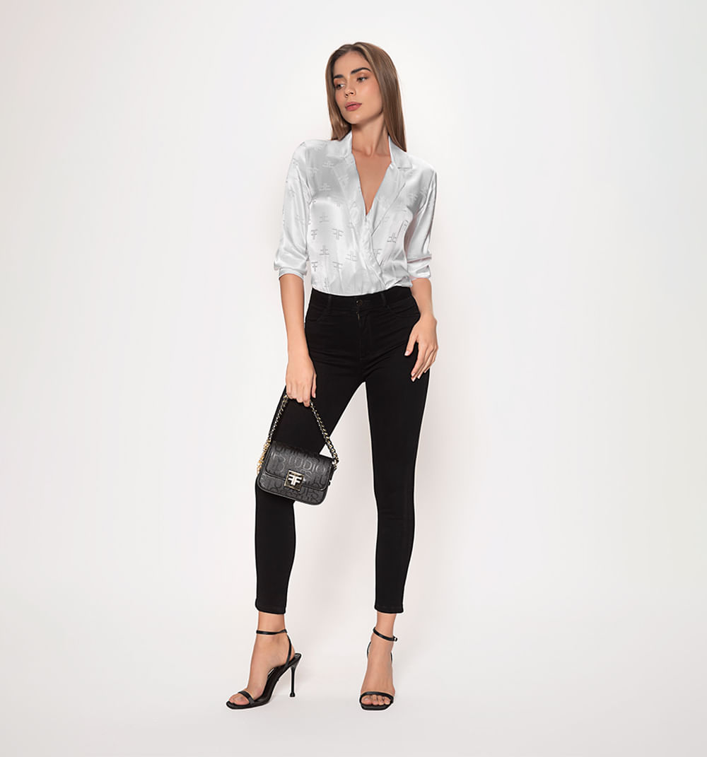 Jeggings tiro alto, cinco bolsillos, tay