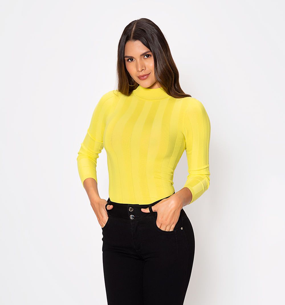 Buso manga larga cuello alto