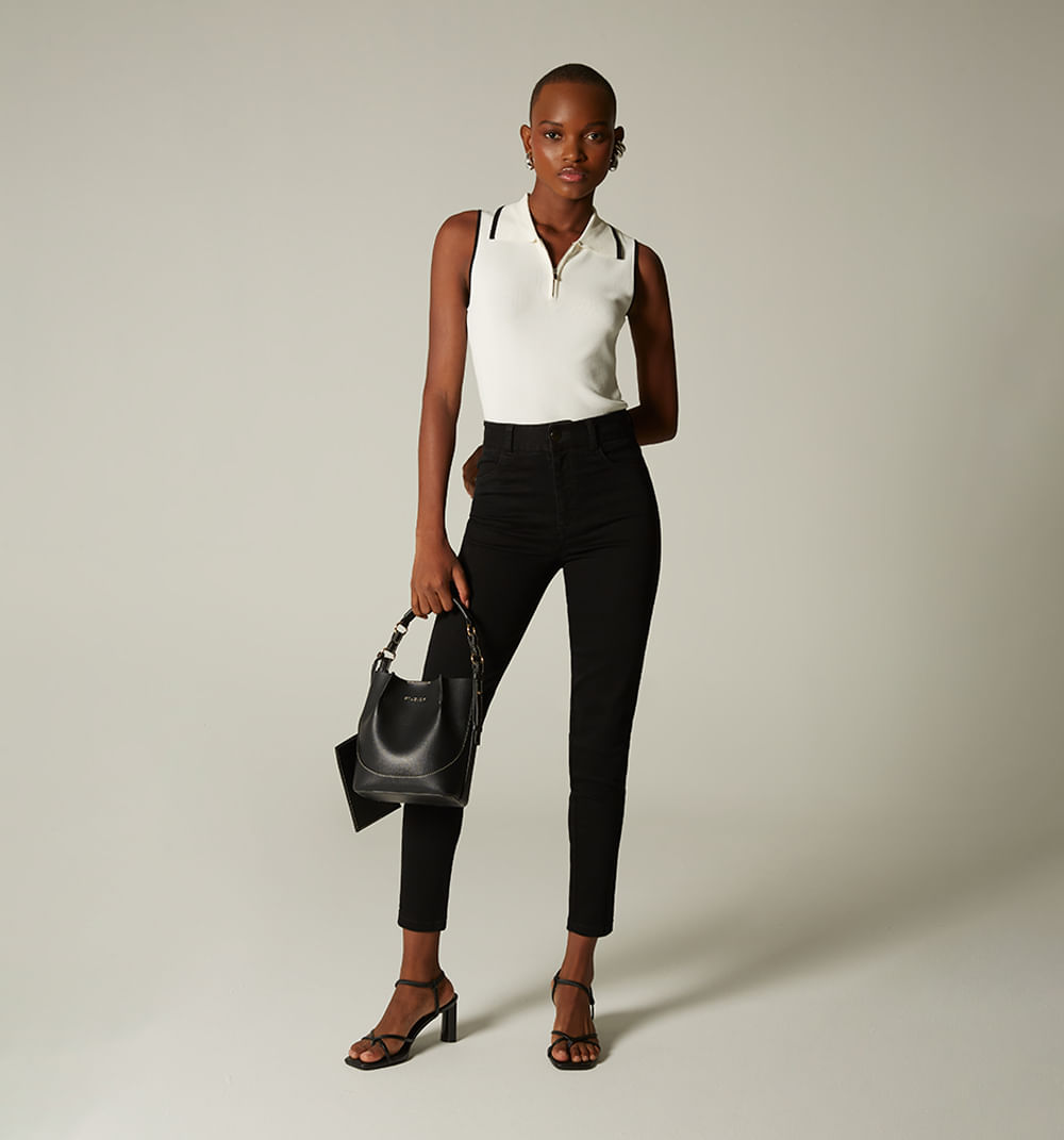 Jeggings tiro alto, cinco bolsillos, tay