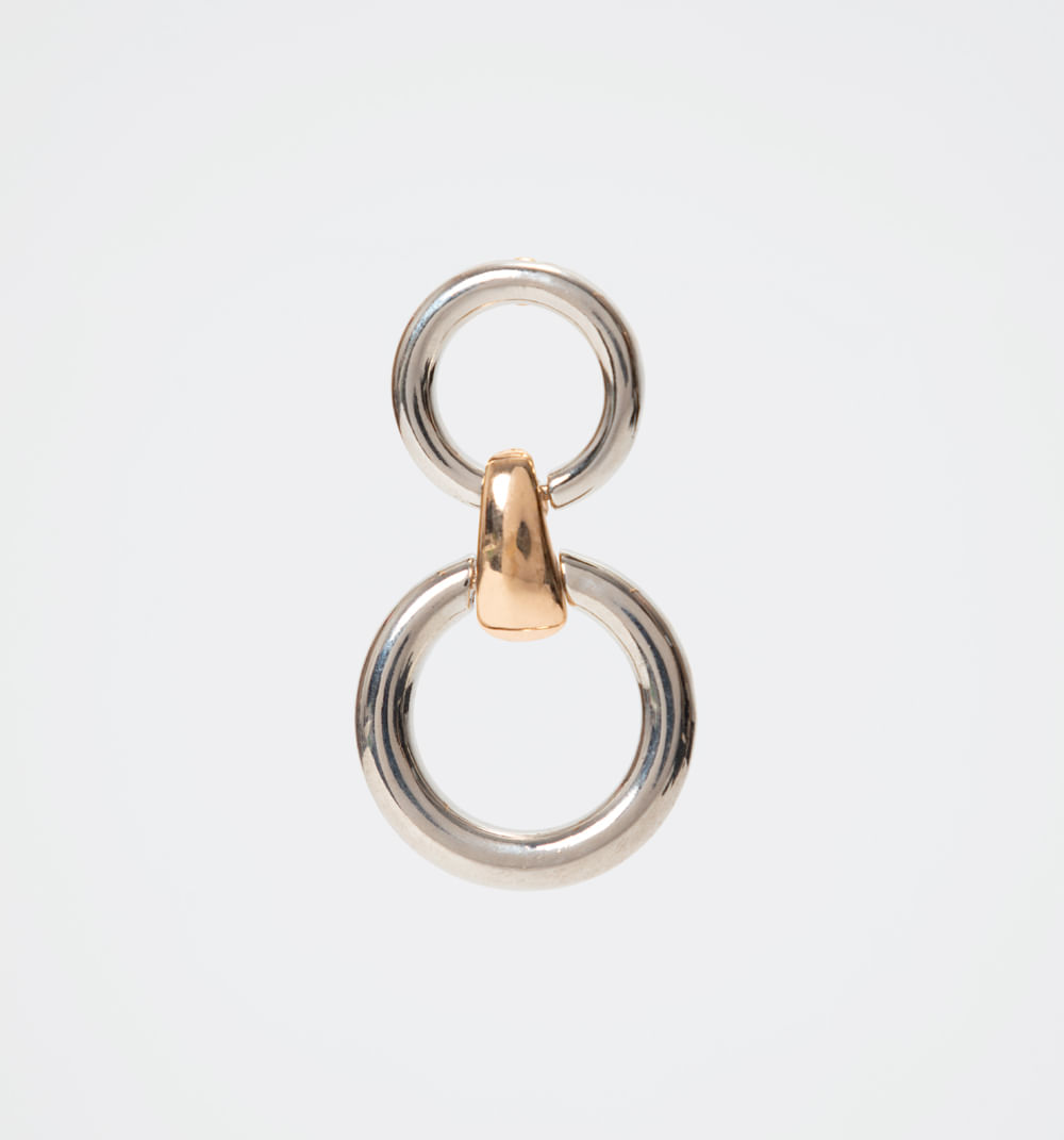 Aretes aros bicolor