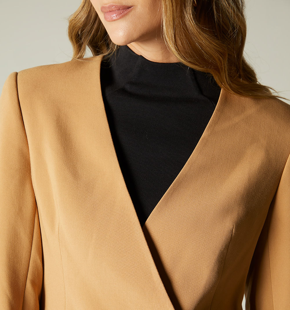 Blazer sin solapa dos botones