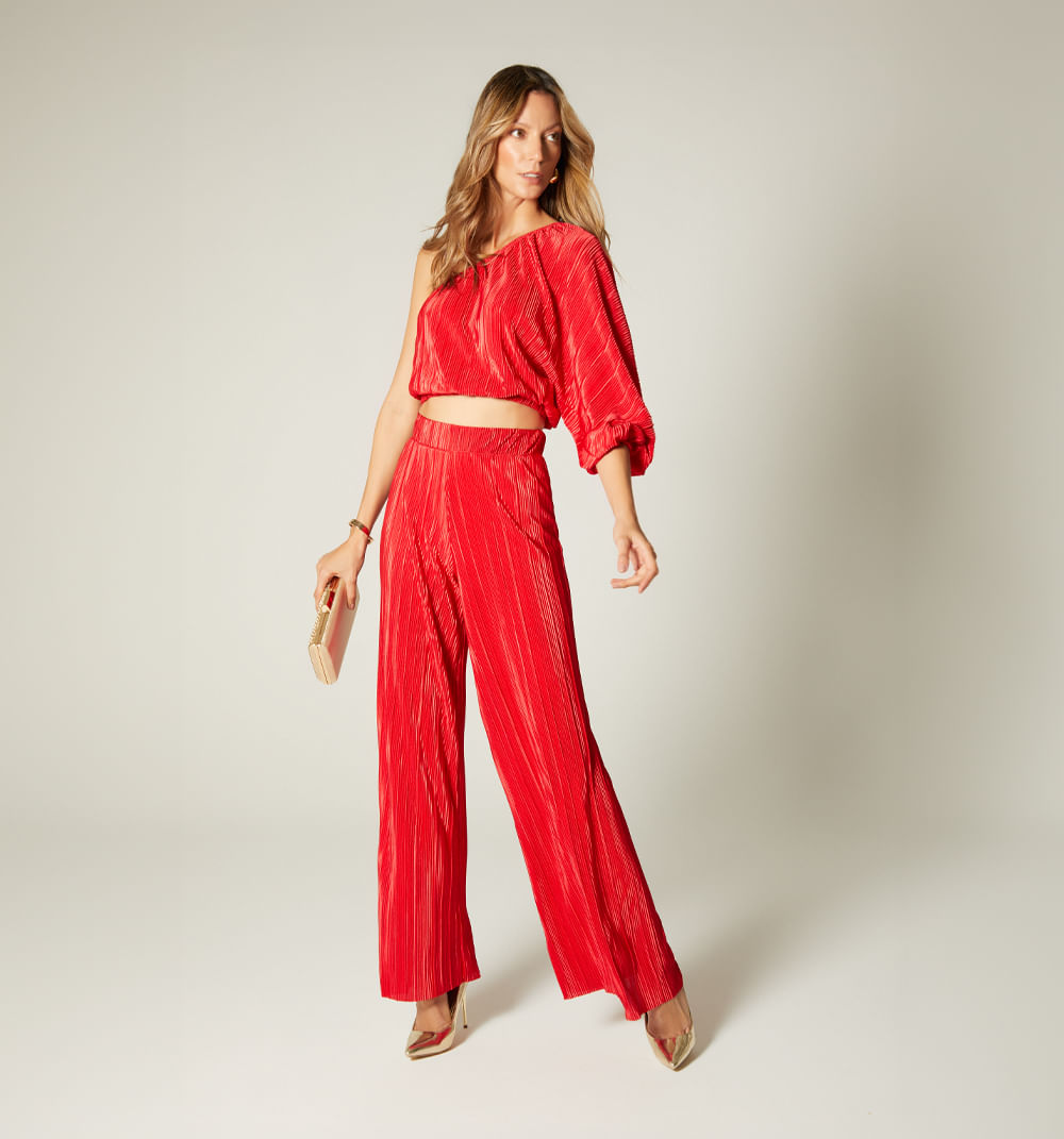 Pantalon palazo con elastico interno