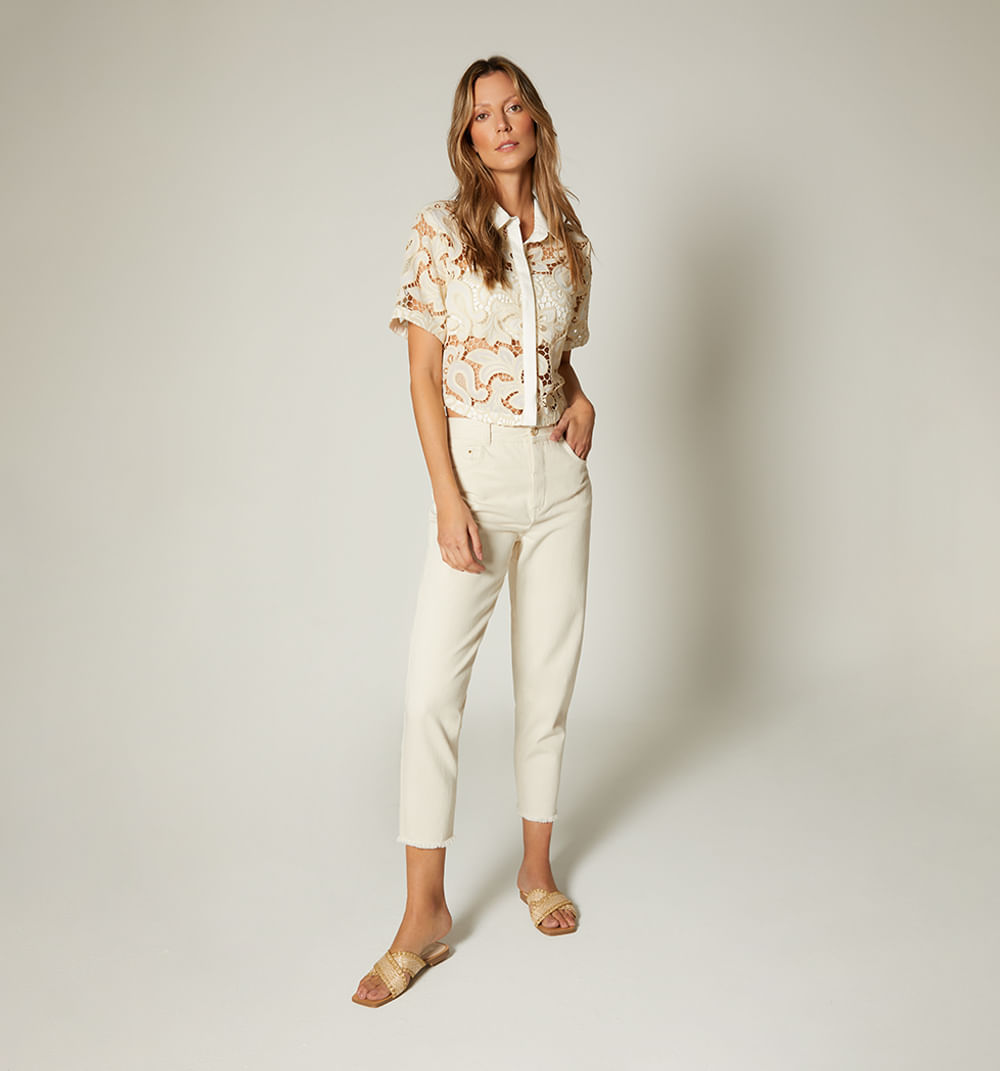 Blusa camisera manga corta