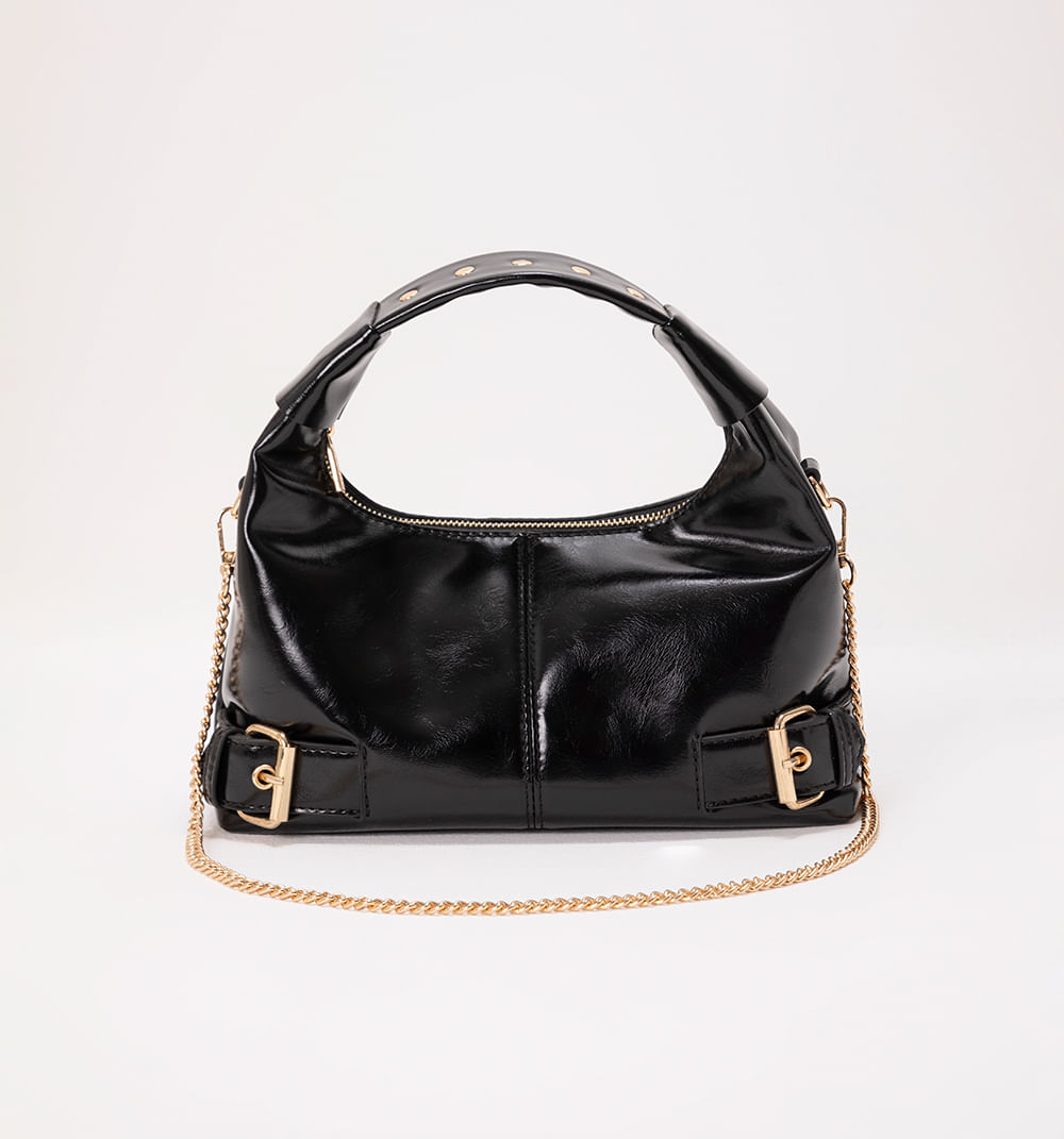 Bolso  de hombro  con herrajes