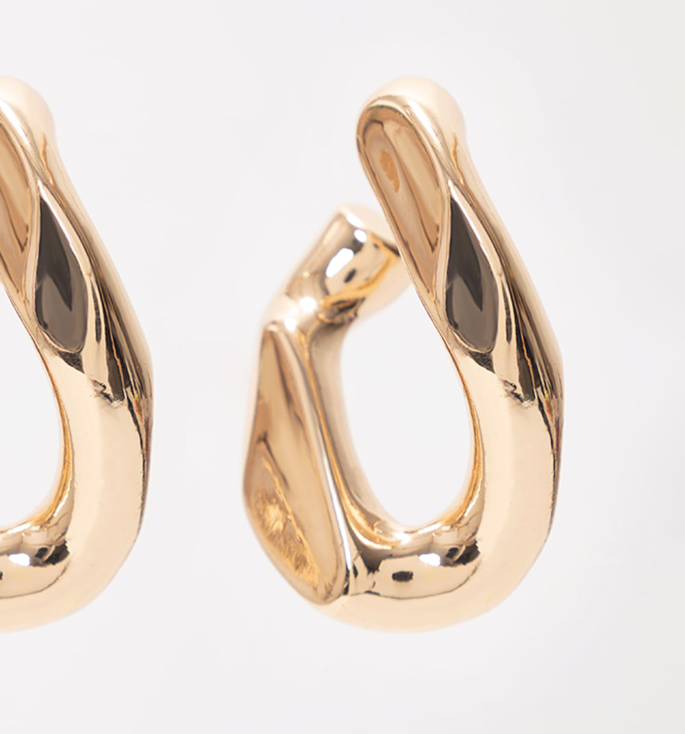 Aretes maxi eslabon entorchado