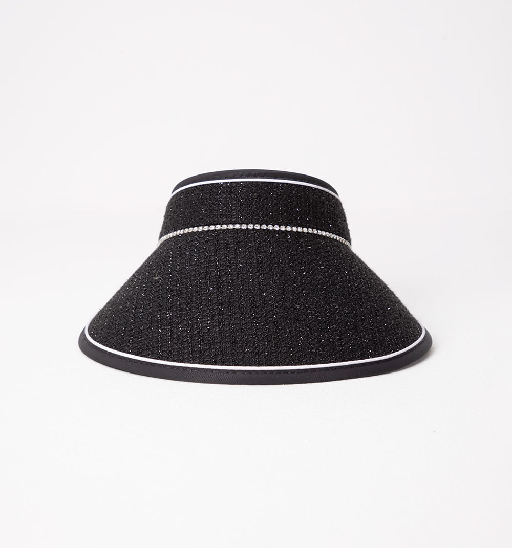 Sombrero tipo visera con lurex