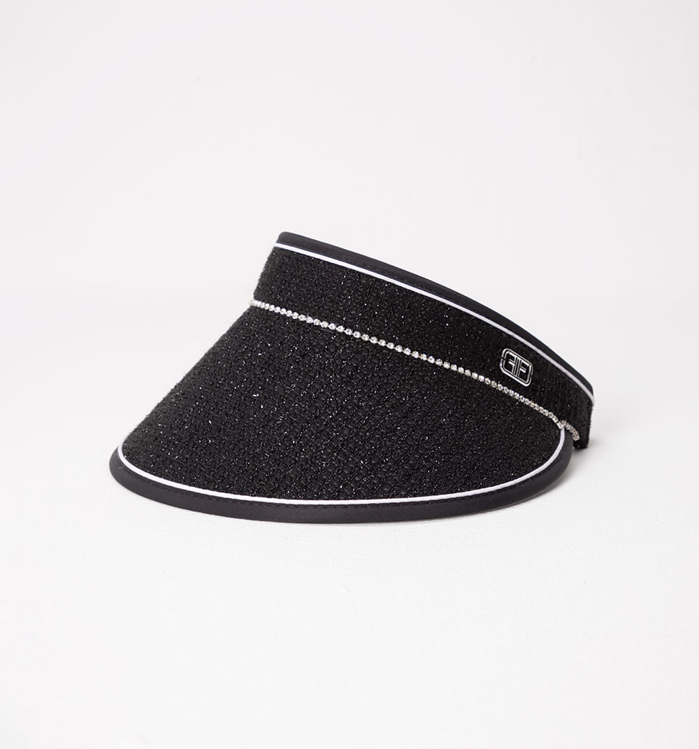 Sombrero tipo visera con lurex