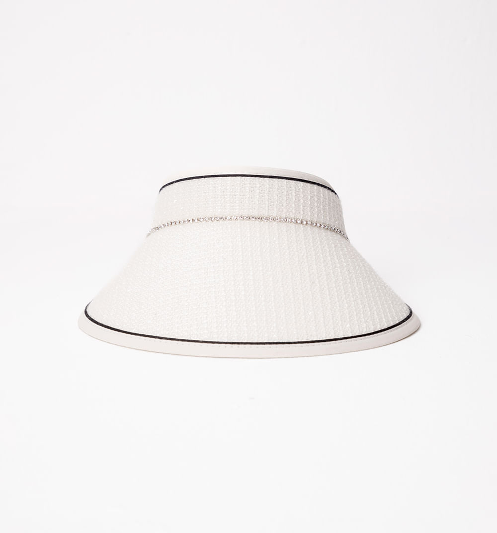 Sombrero tipo visera con lurex