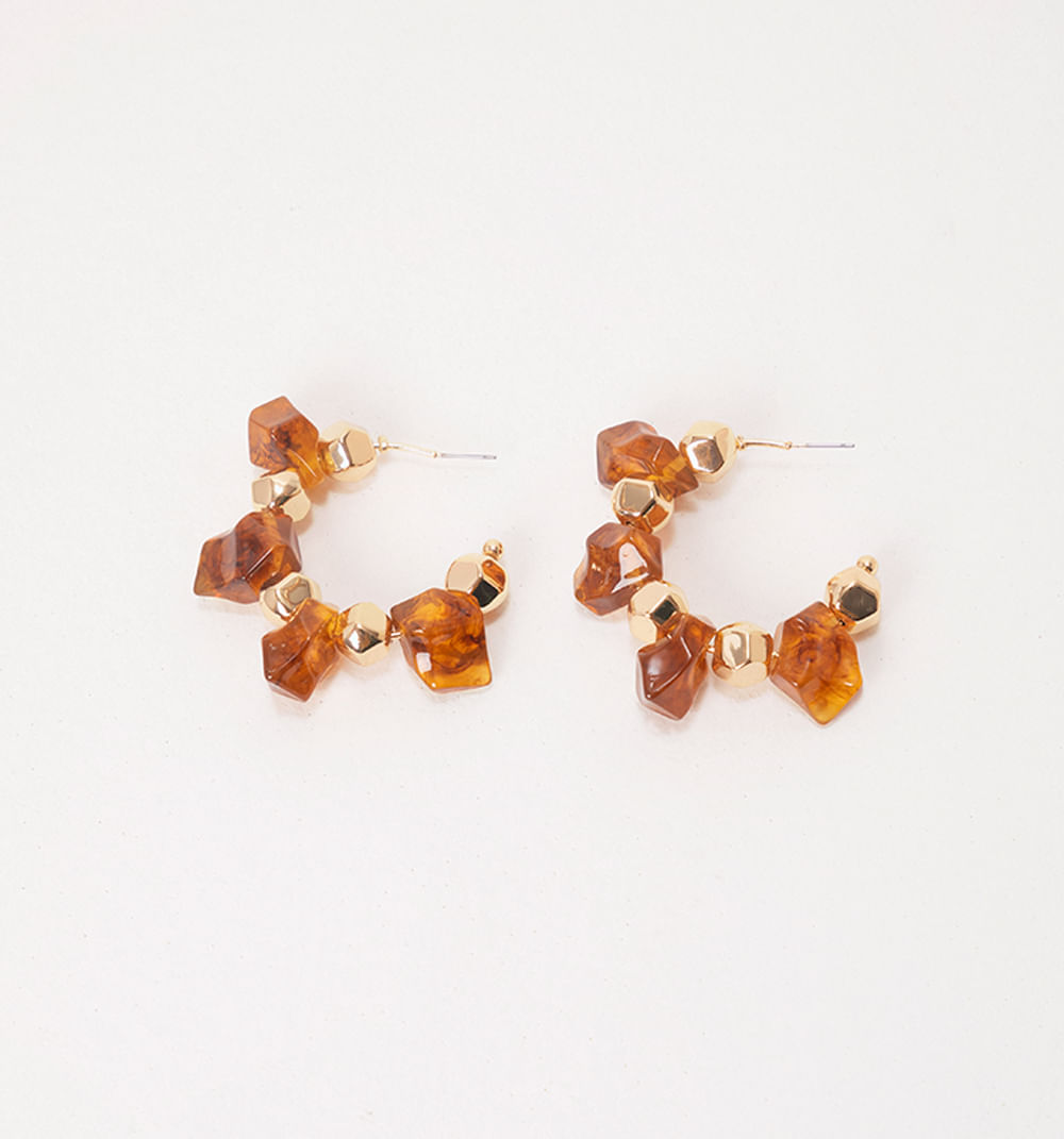 Aretes candonga piedras resina