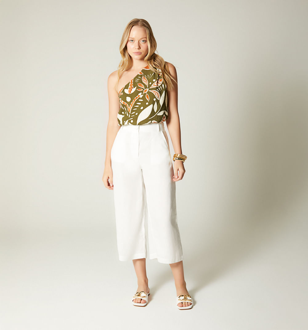 Pantalon tiro alto culotte