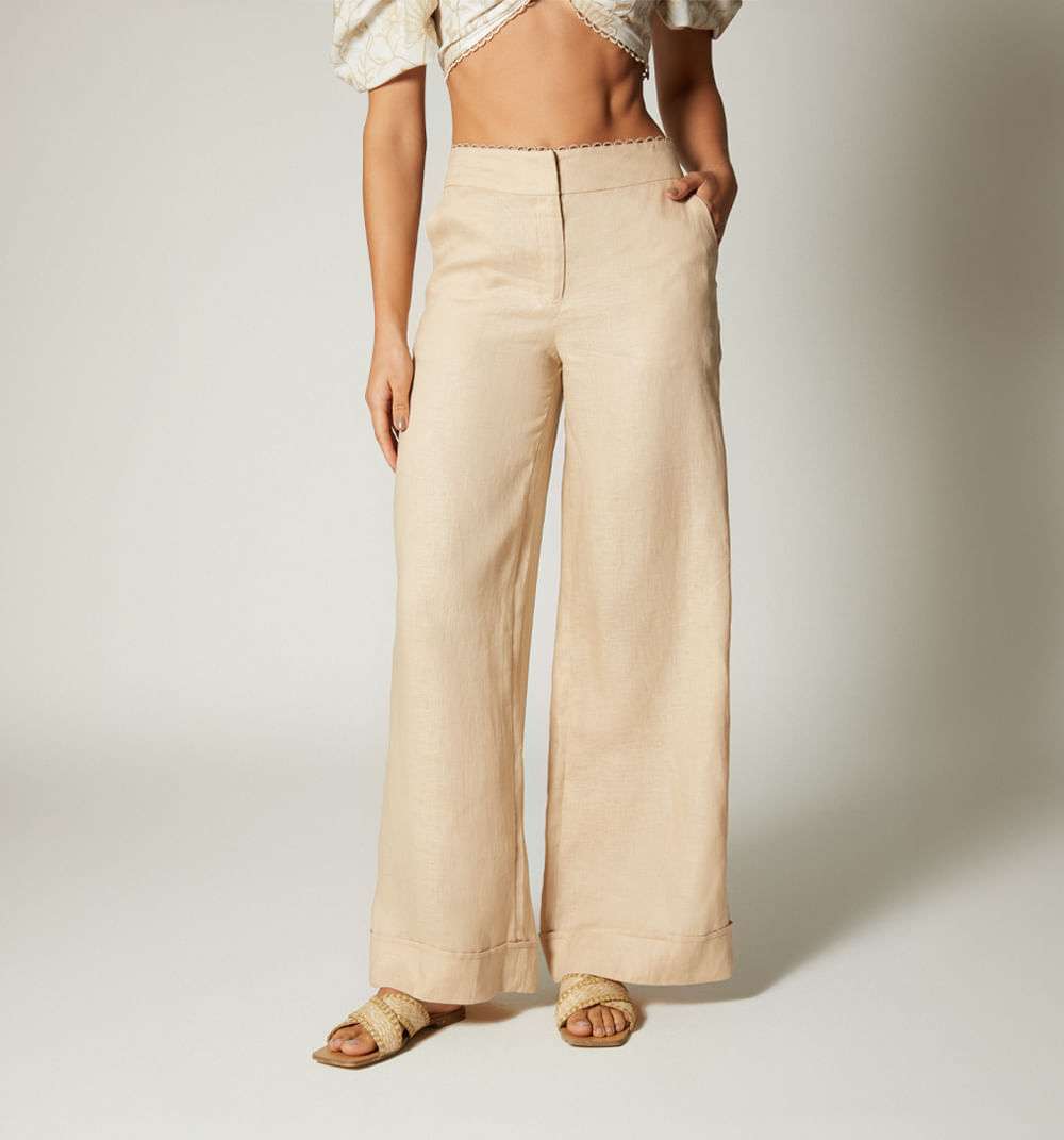 Pantalon palazzo tiro alto