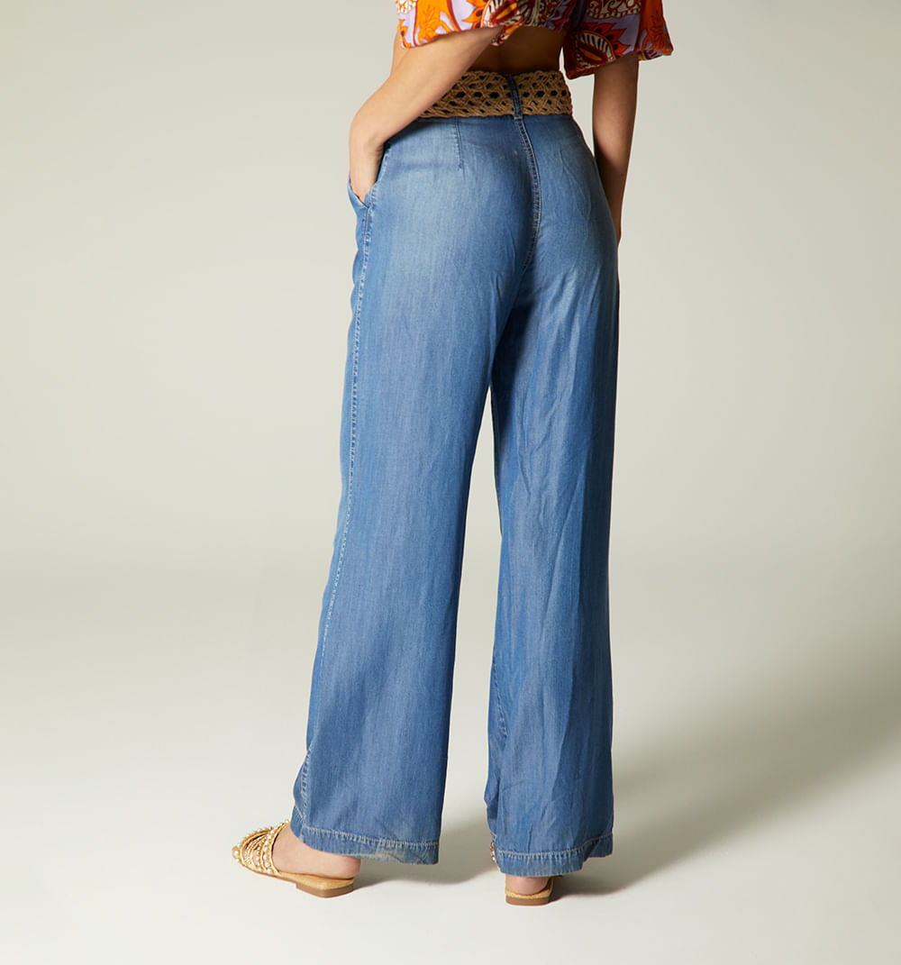 Jean palazo tiro alto con correa