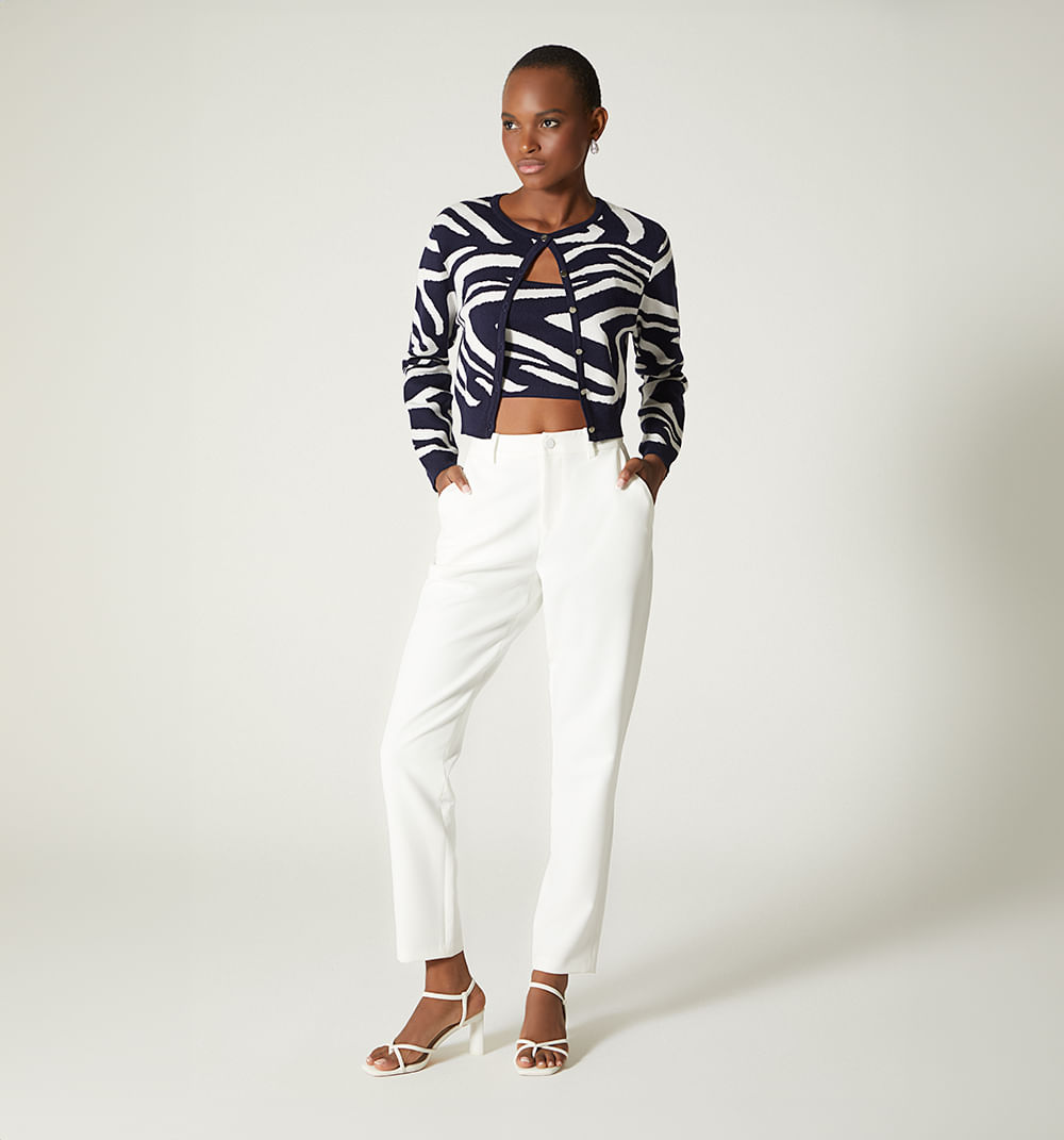 Pantalon con pretina en satin