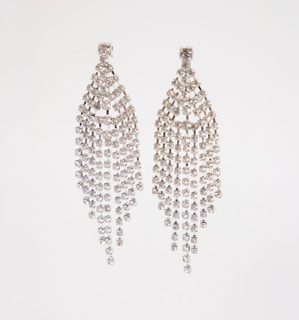 Aretes  candelabro con cristales