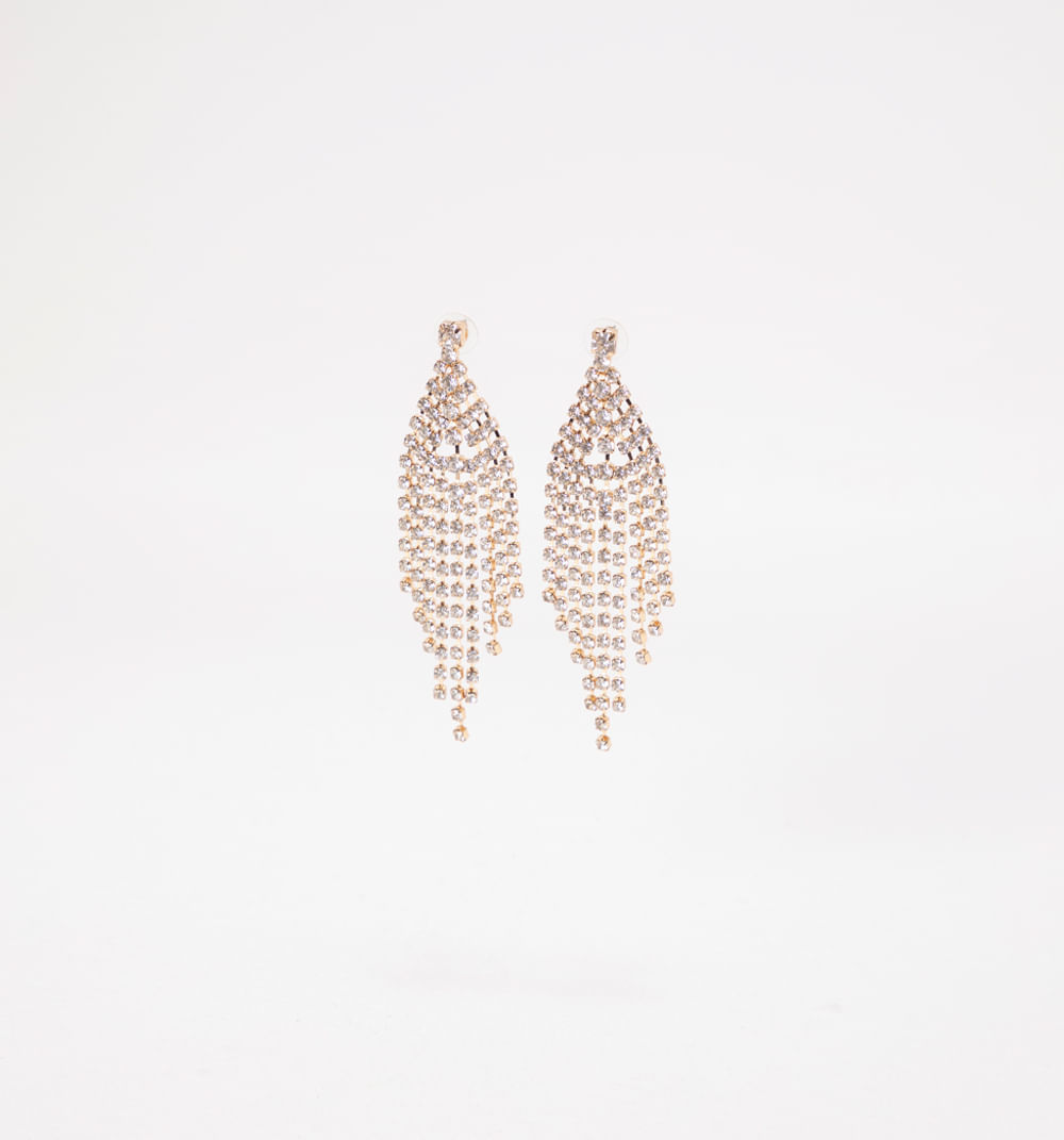 Aretes  candelabro con cristales