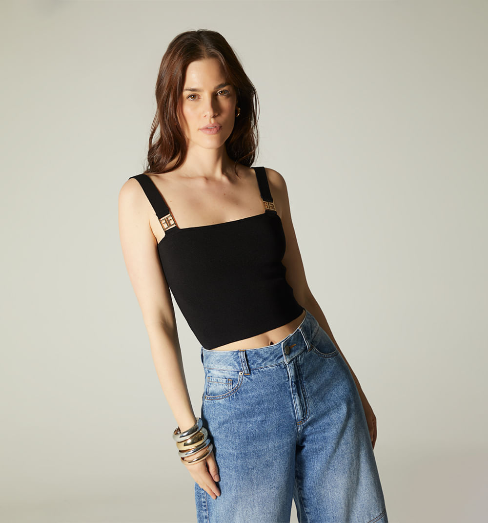 Blusa tiras con herraje ff