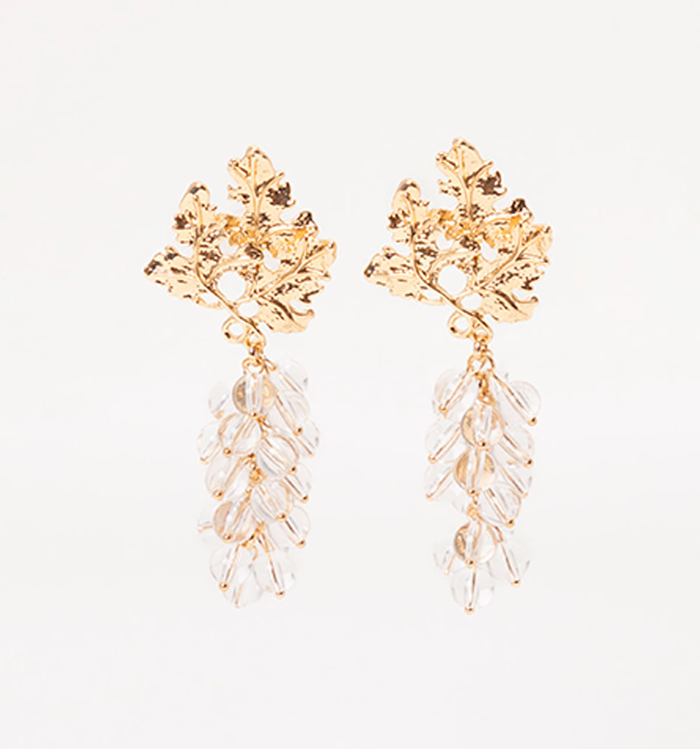 Aretes flor con transparencia