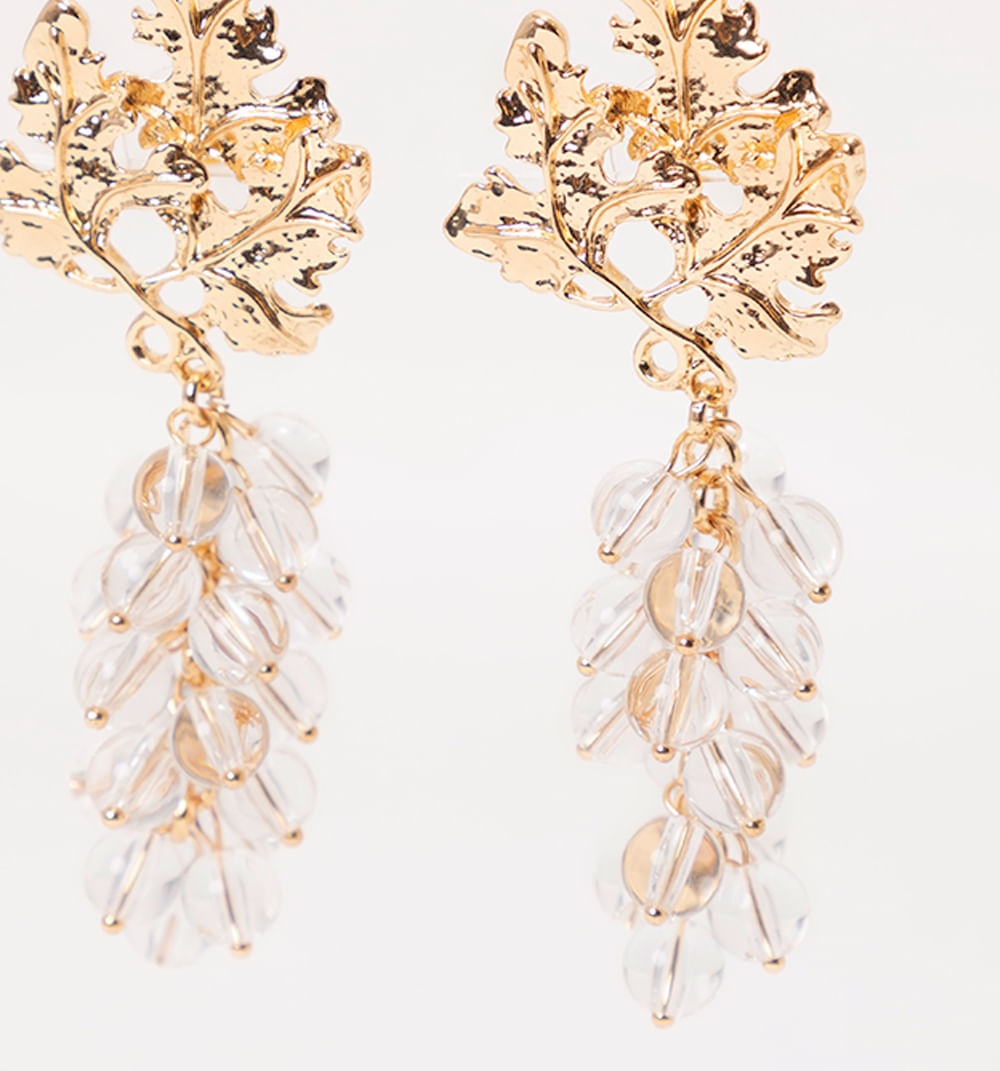 Aretes flor con transparencia