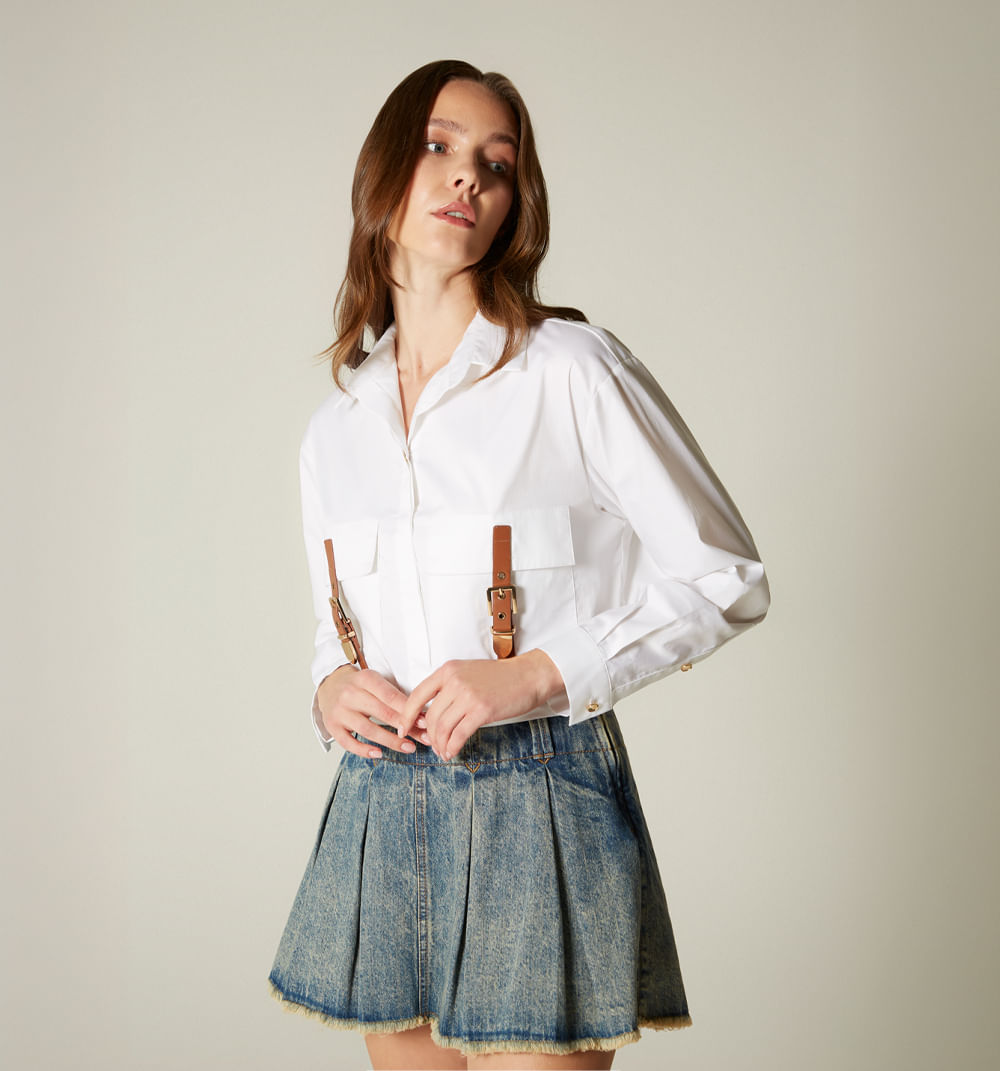 Blusa halter con botones