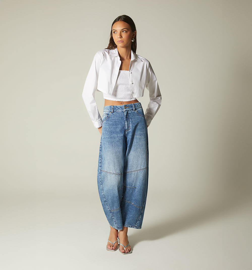 Blusa sobrepuesta con blusa interno ruchada