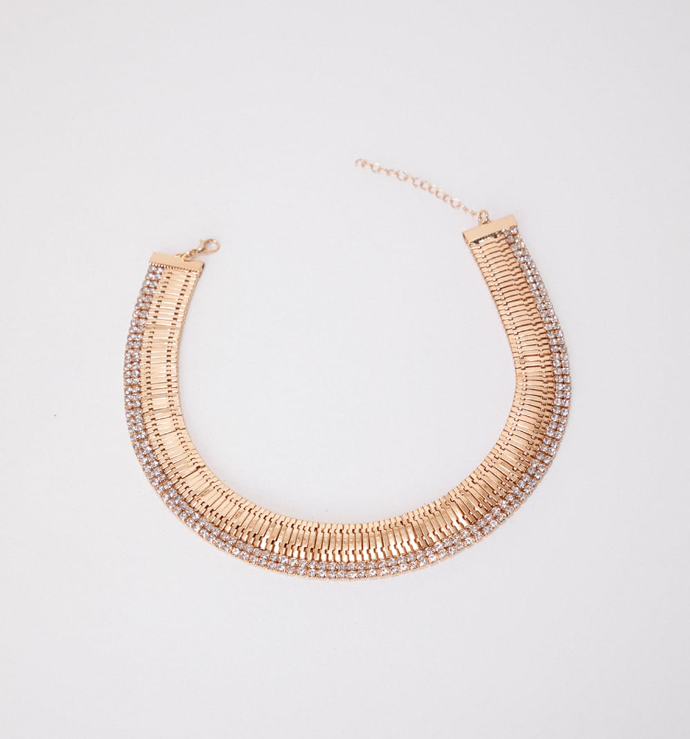 Collar cadena sepriente con cristales