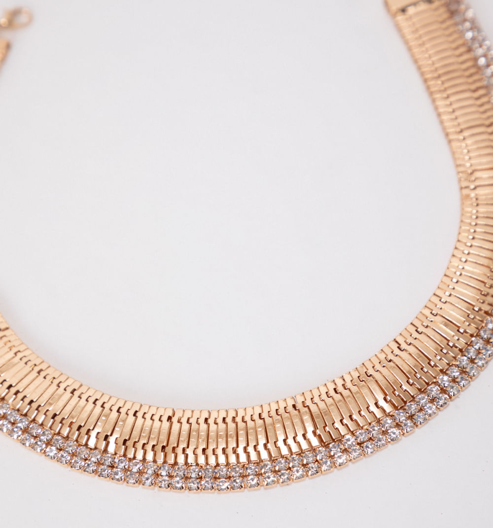 Collar cadena sepriente con cristales