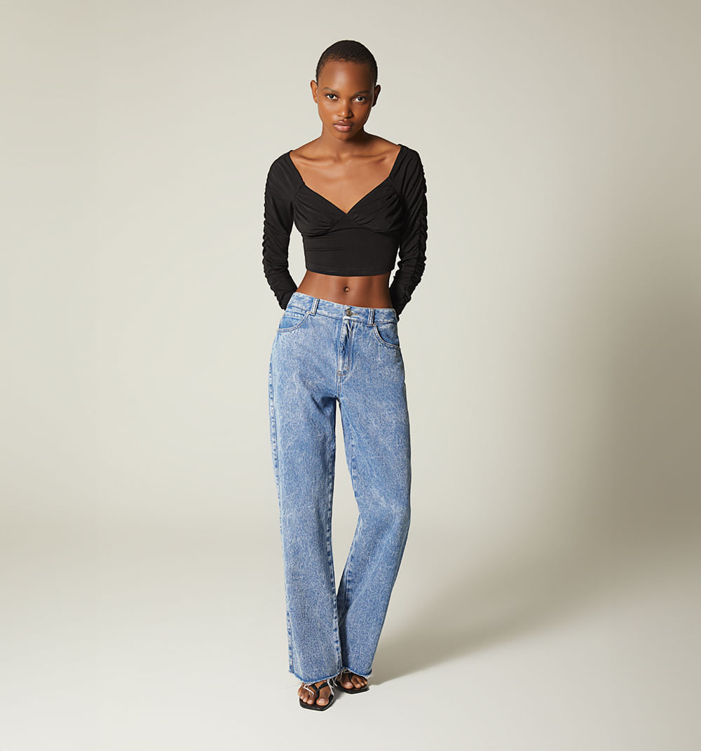 Blusa manga 3/4 surcida