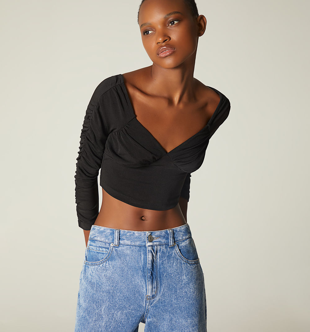 Blusa manga 3/4 surcida