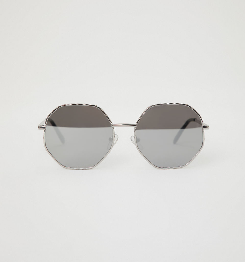 Gafas marco metalico texturado y lente e