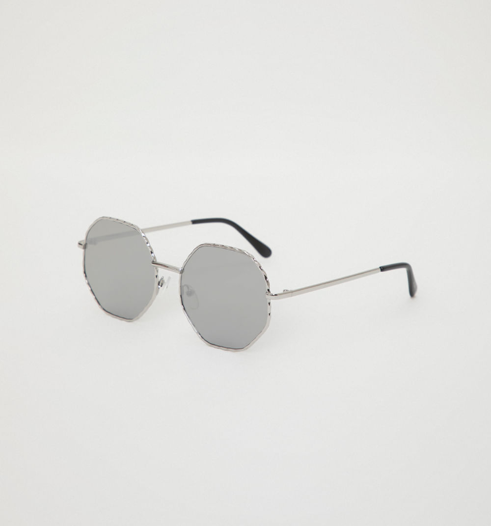 Gafas marco metalico texturado y lente e
