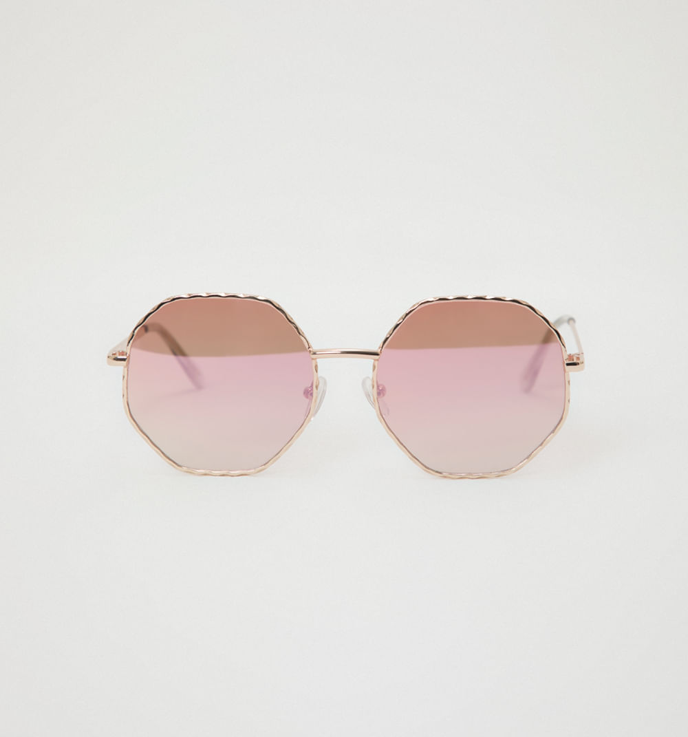 Gafas marco metalico texturado y lente e
