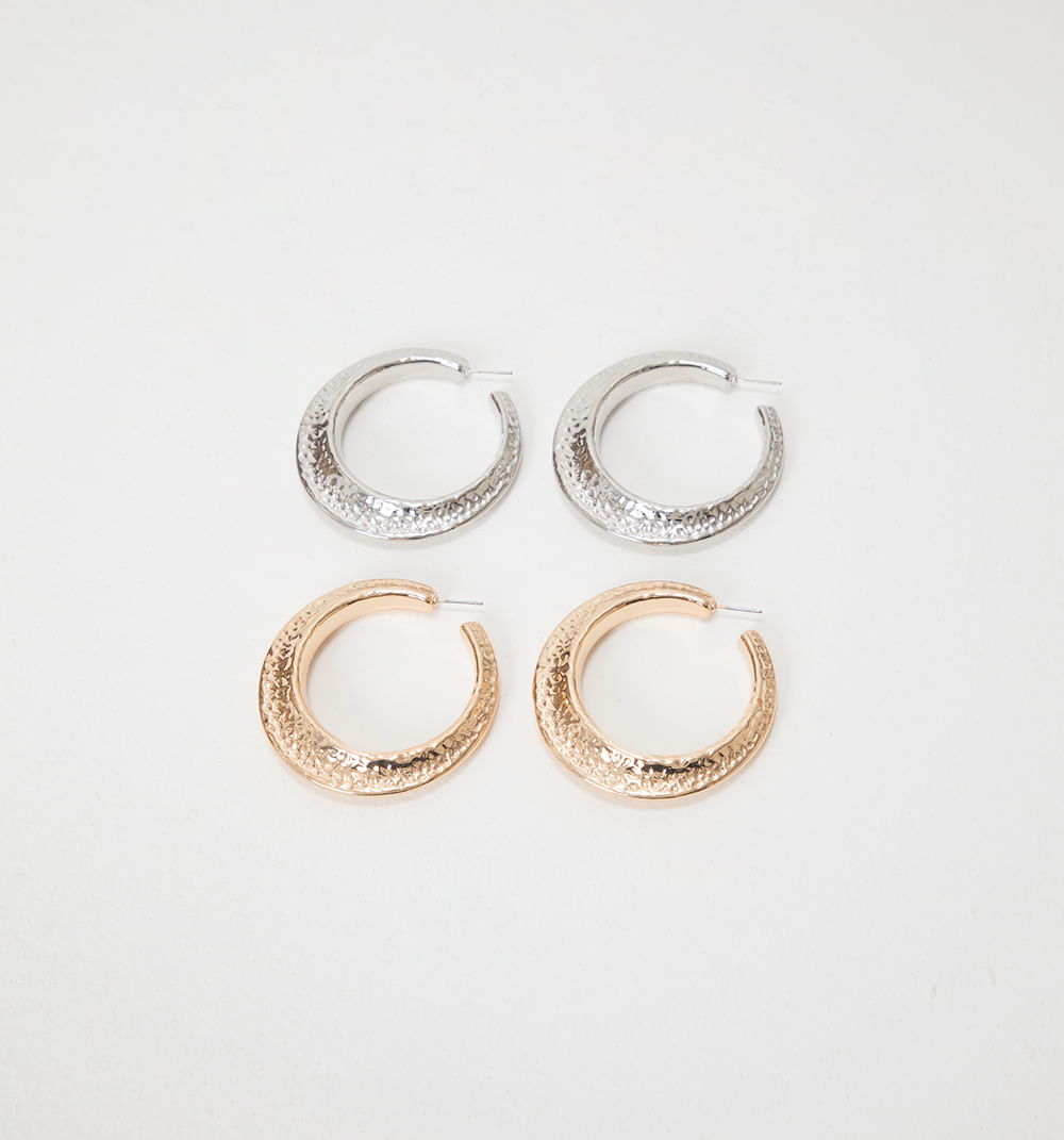 Aretes candonga martillada setx2