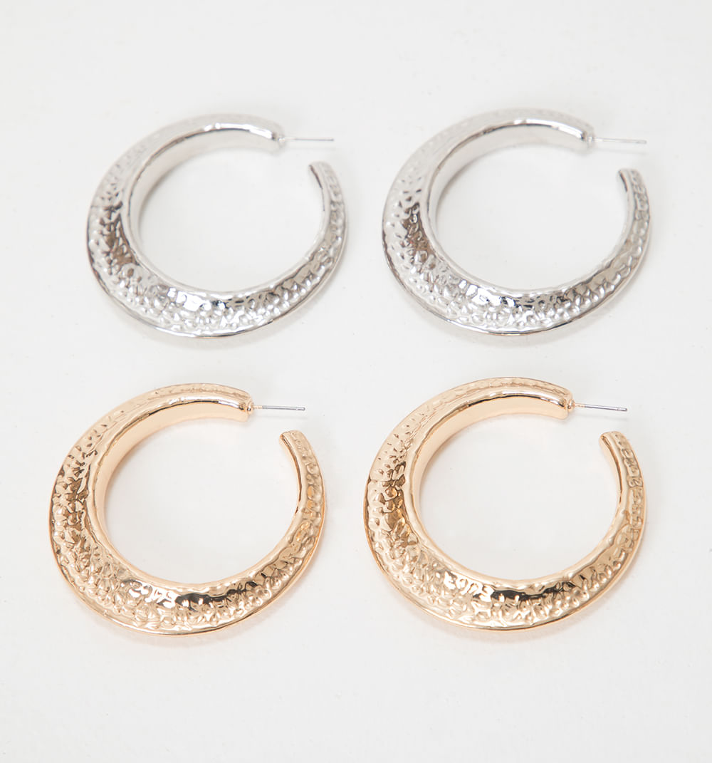 Aretes candonga martillada setx2