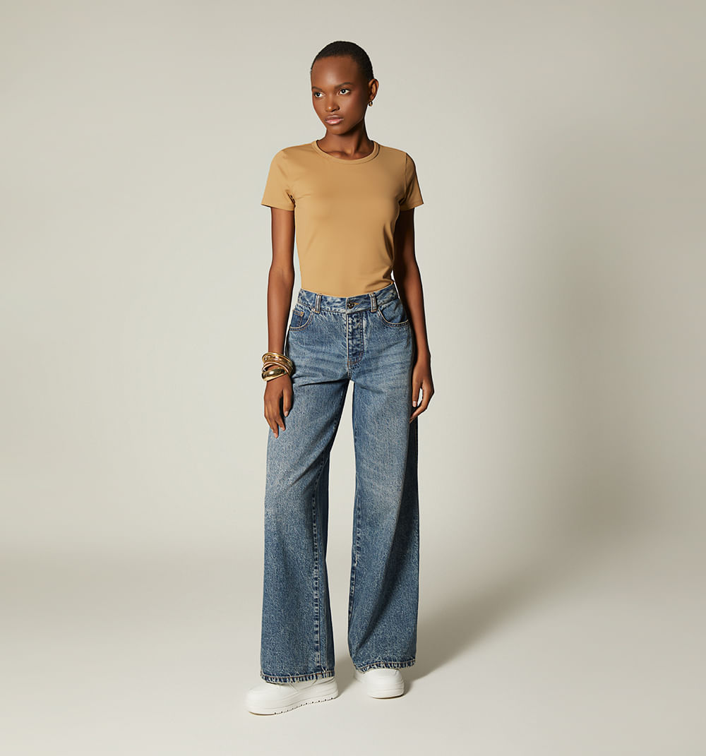 Camiseta escote redondo manga corta