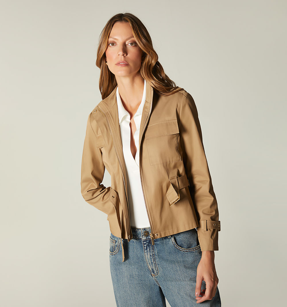 Chaqueta cargo lluvia