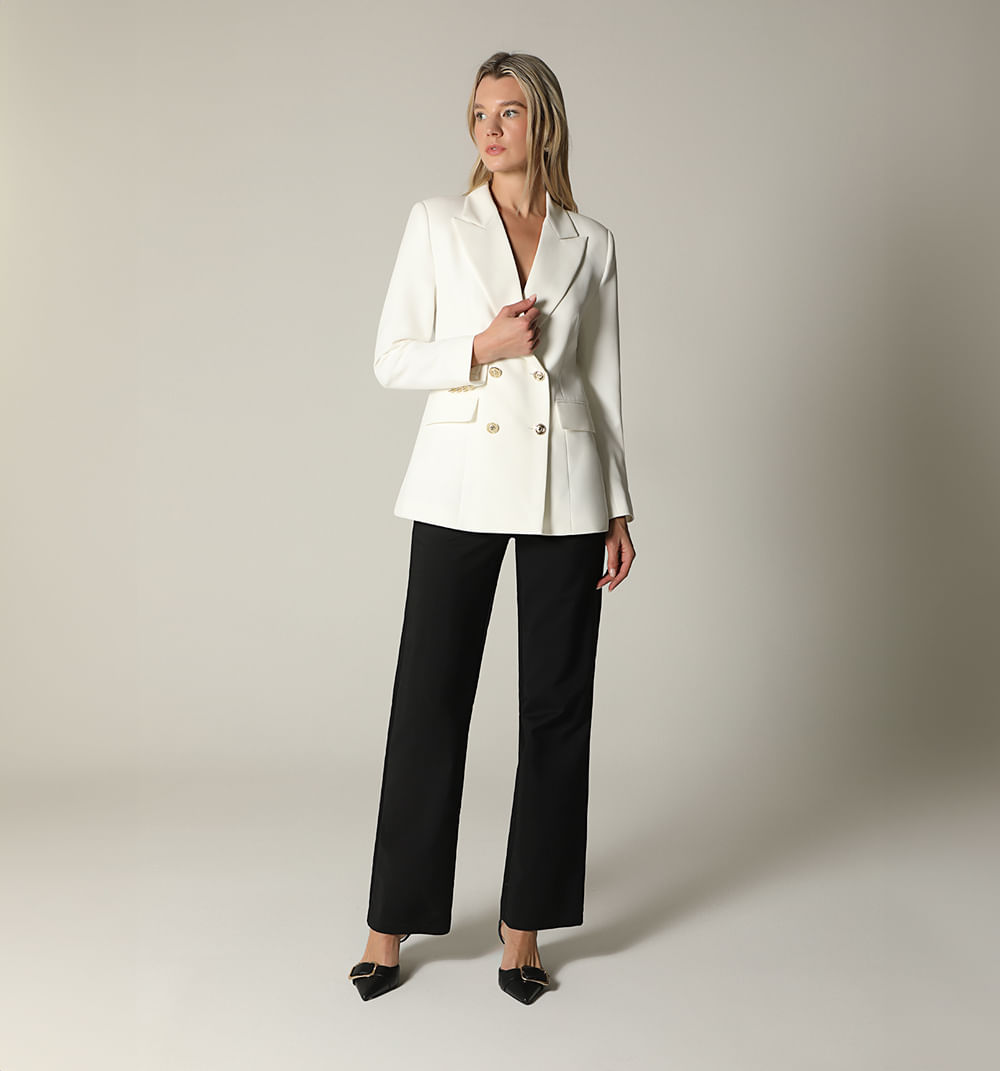 Pantalon tiro alto pretina combinada