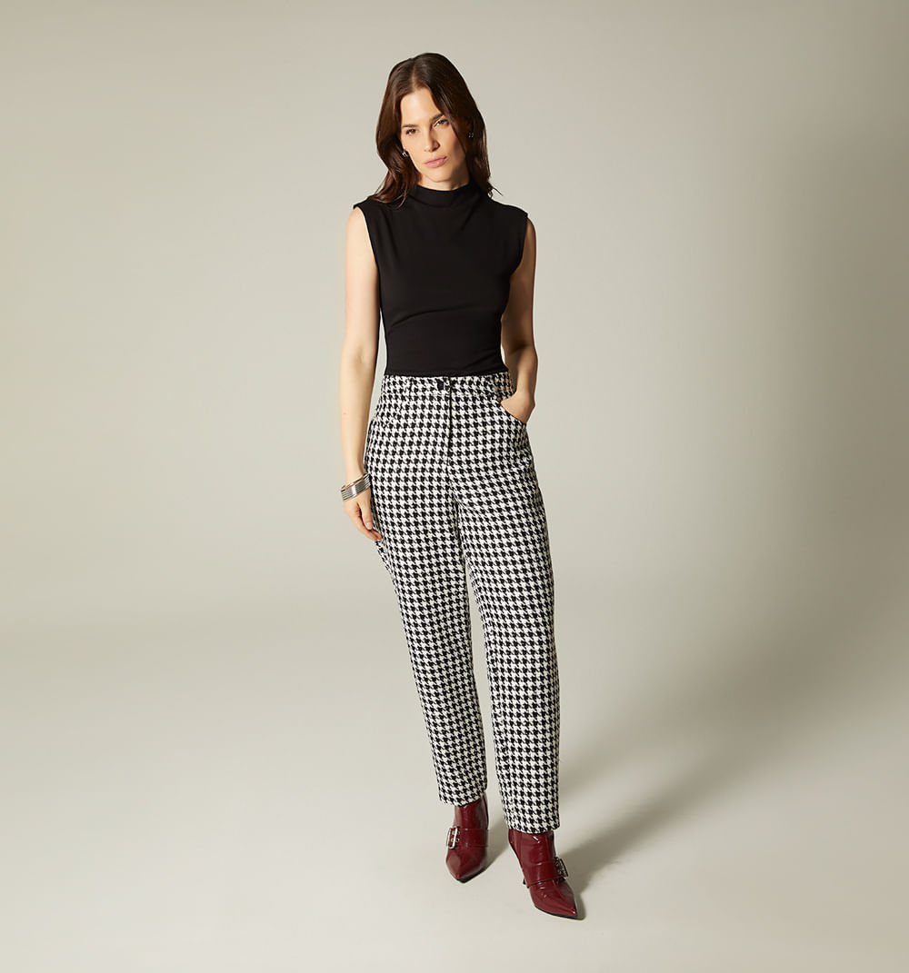 Pantalon tiro alto bota recta