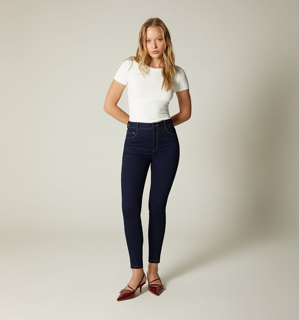 Jean ultra slim,cinco bolsillos, lupita