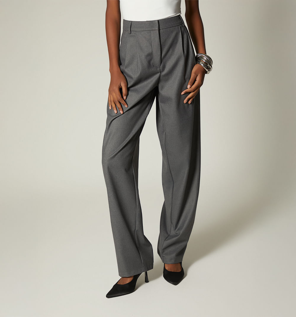 Pantalon tiro alto de prenses