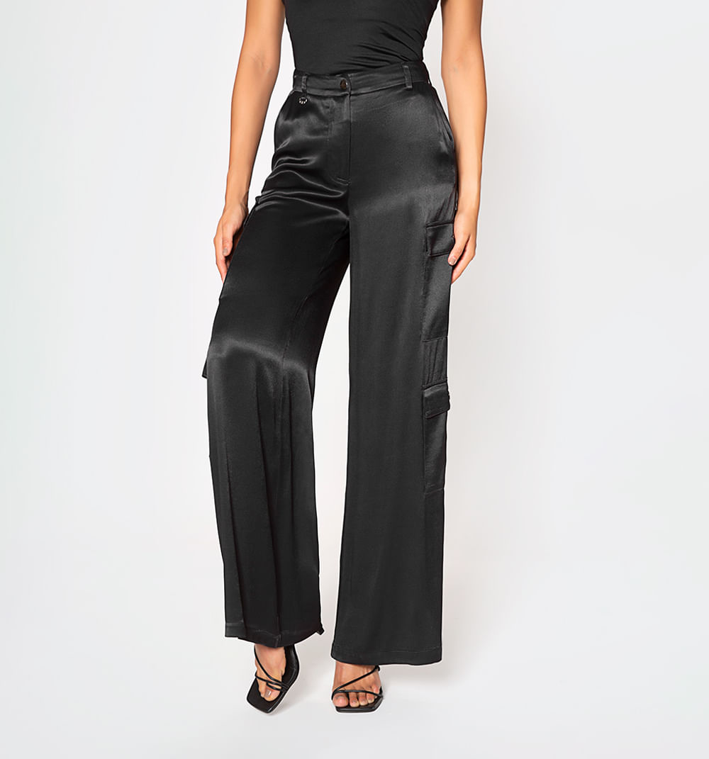 Pantalon palazzo tipo cargo