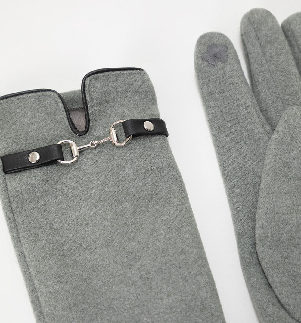 Guantes suede detalle correa