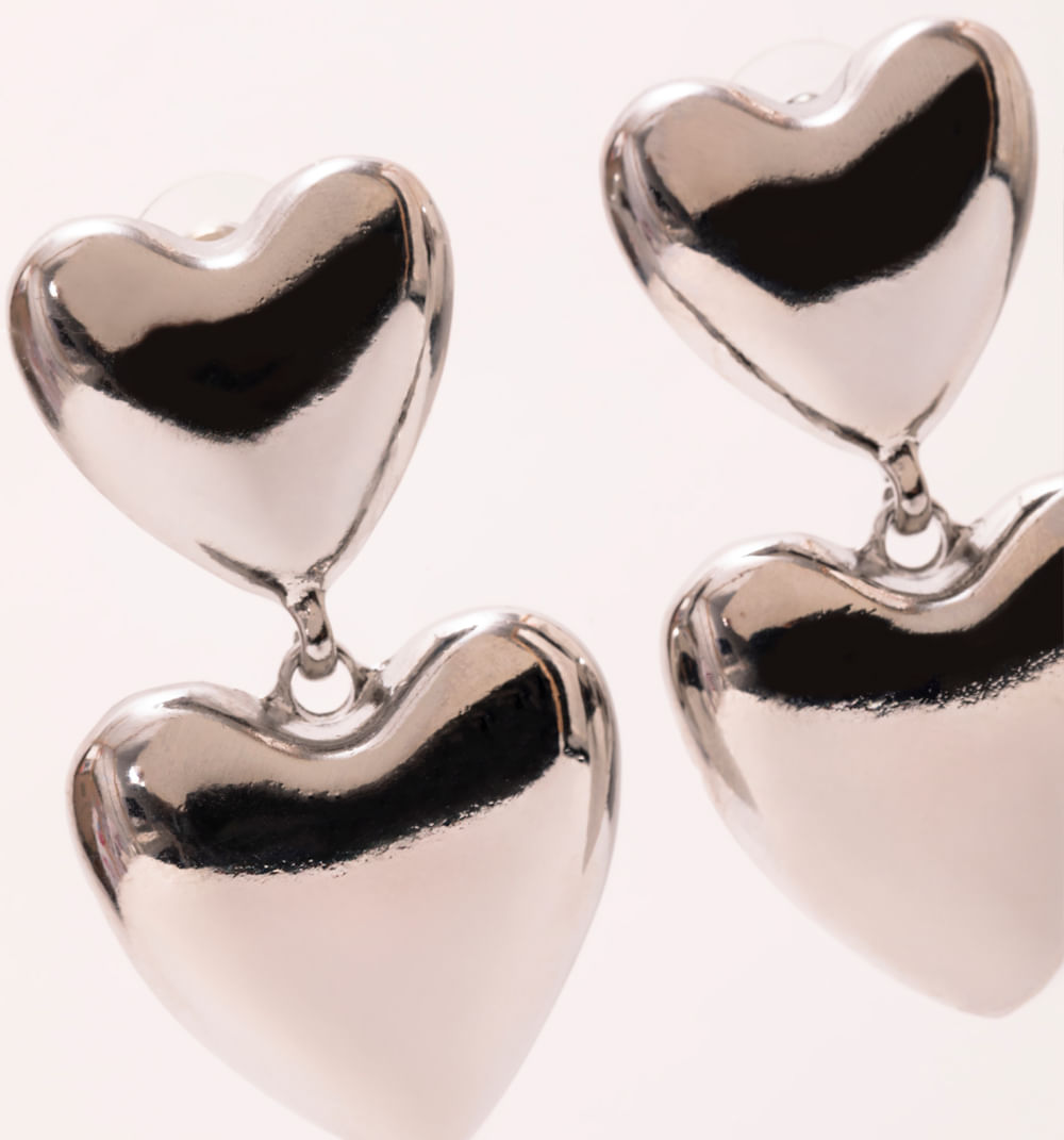 Aretes duo corazon